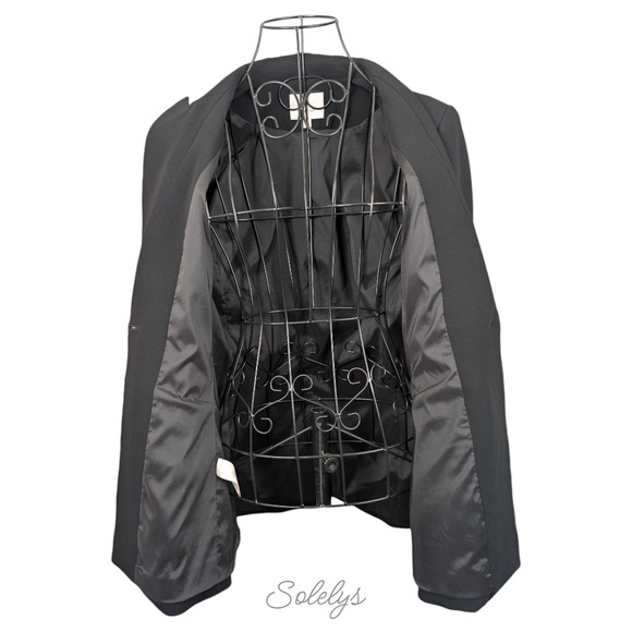 Cinq à Sept Rare Estelle Love Letter Embroidered Floral Crepe Blazer Size 6 - Picture 11 of 13